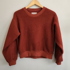 SUMMER SALE Everlane renew pullover sweatshirt brick red size xs